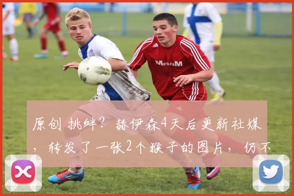 原创 挑衅？赫伊森4天后更新社媒，转发了一张2个猴子的图片，仍不道歉